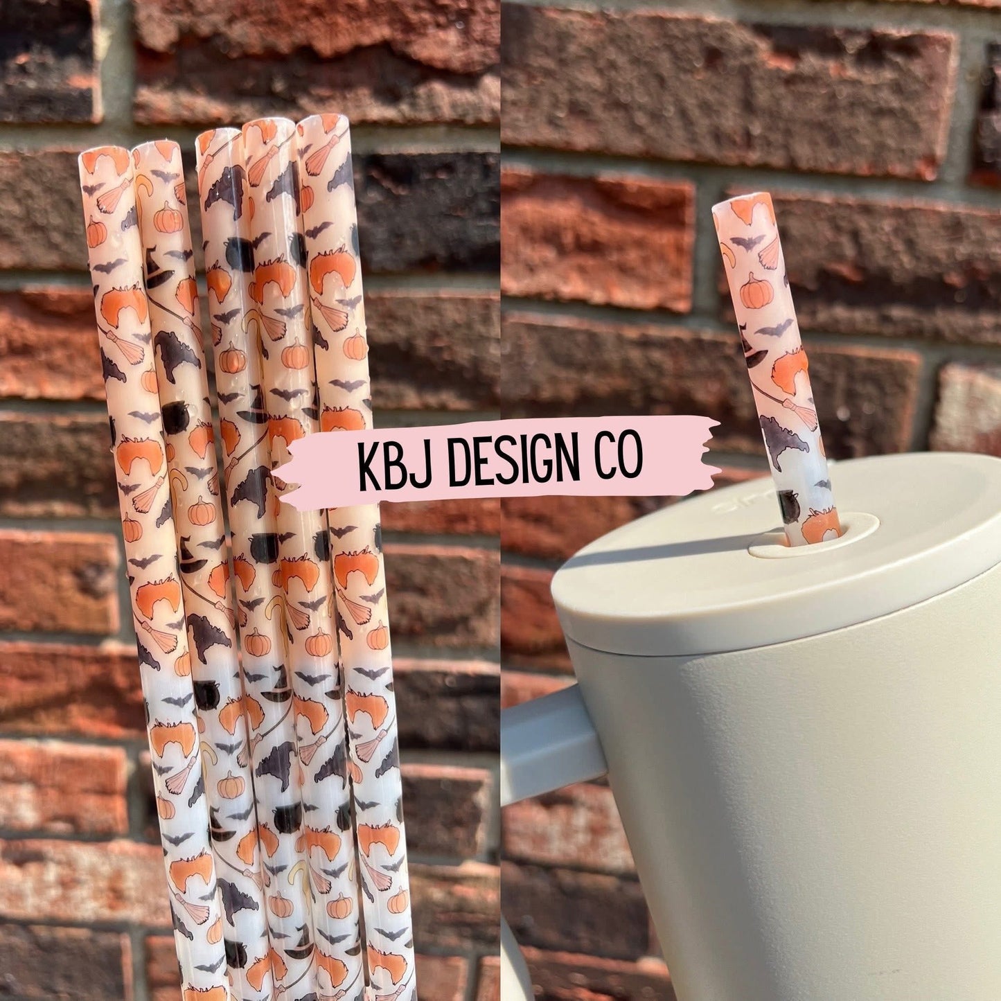 Witchy Color Changing Orange 40oz Straw