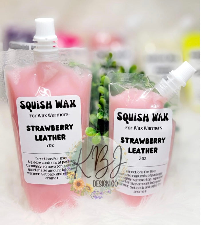 Strawberry Leather Squish Wax