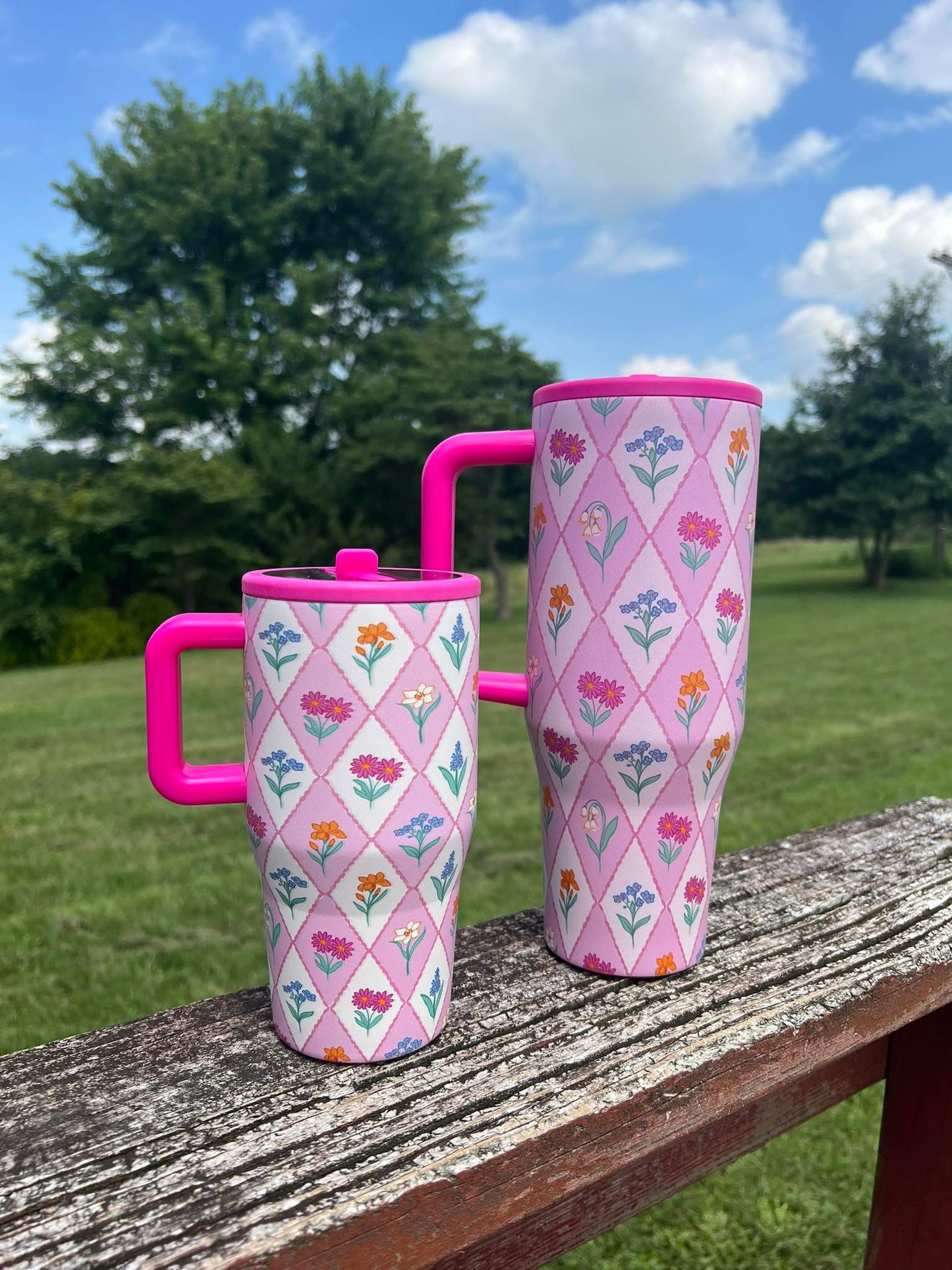 **20oz** Pink Diamond Floral