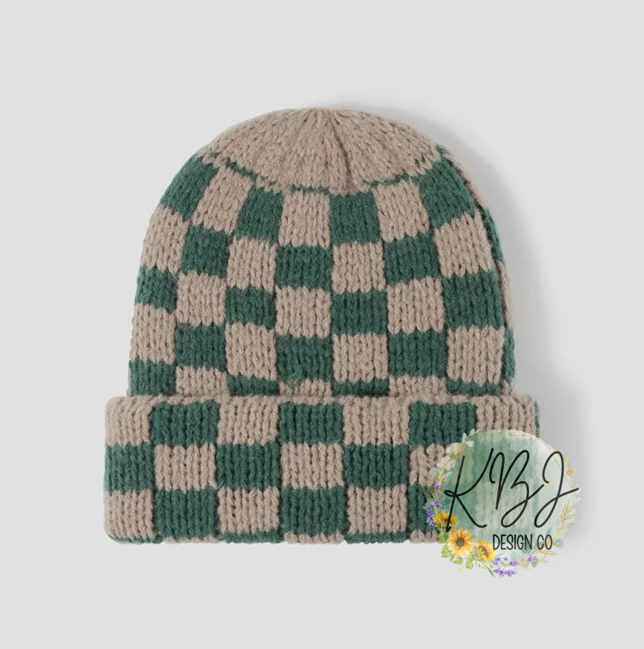 Checker Soft Plush Beanie