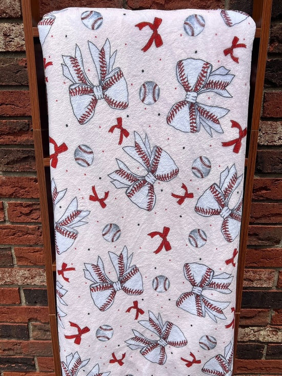 Baseball Bows Blanket