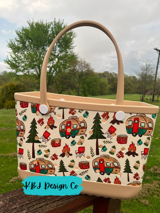 Large EVA Beach Tote - Camper