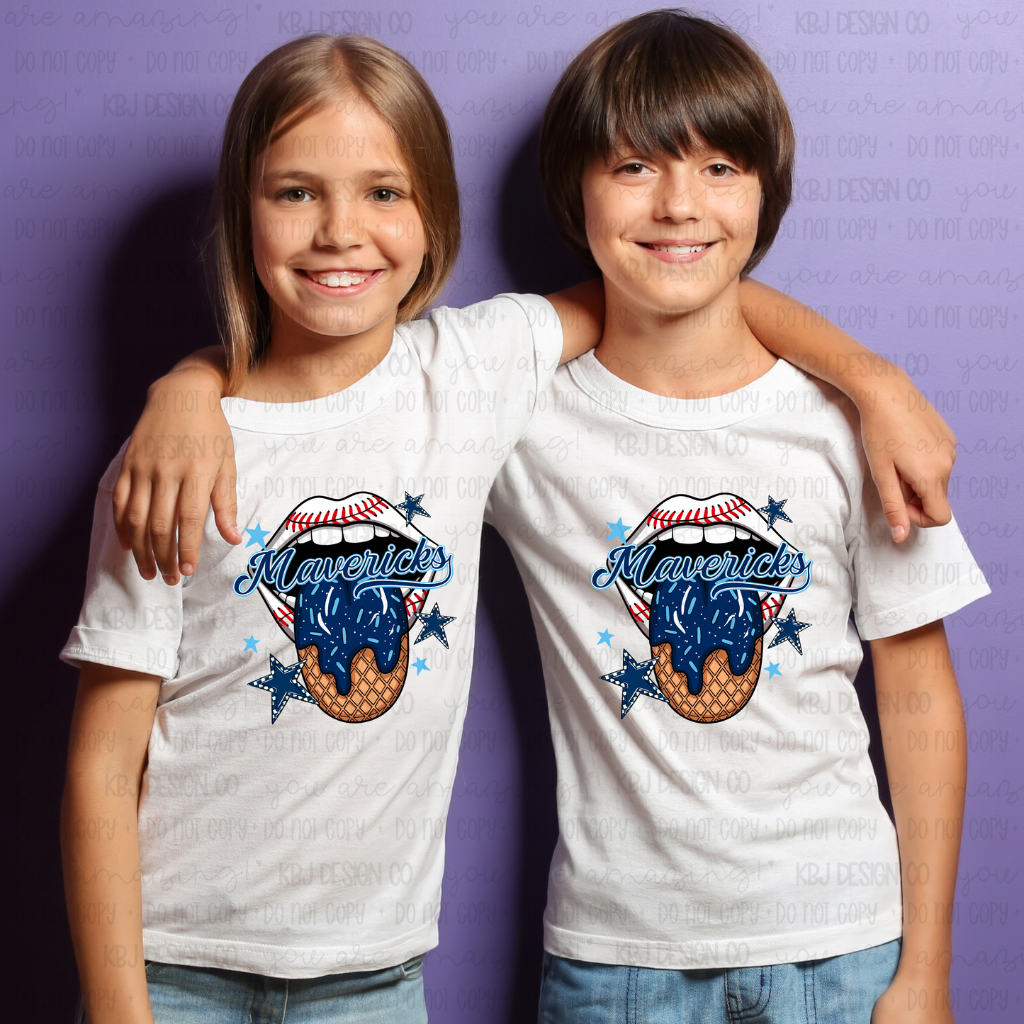 Mavericks Baseball Drip Tee