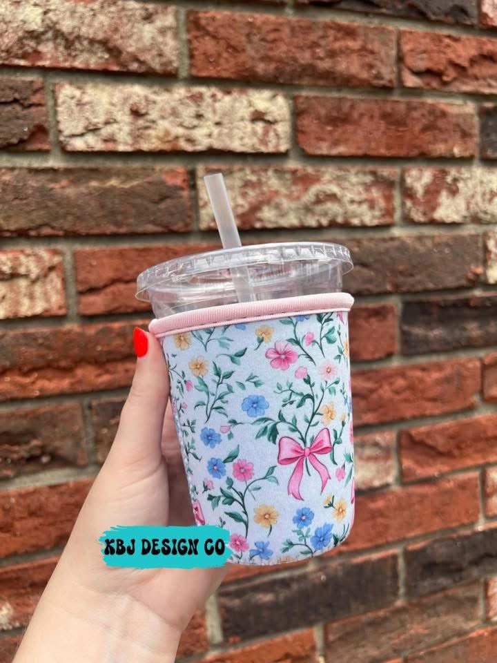 Floral & Bows Cold Cup Sleeve