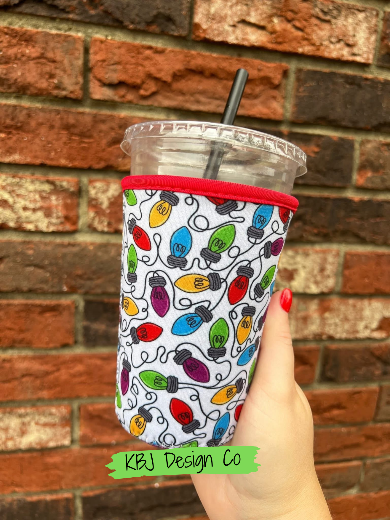 Christmas Lights Cold Cup Sleeve
