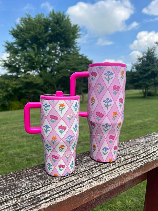 **20oz** Pink Diamond Floral