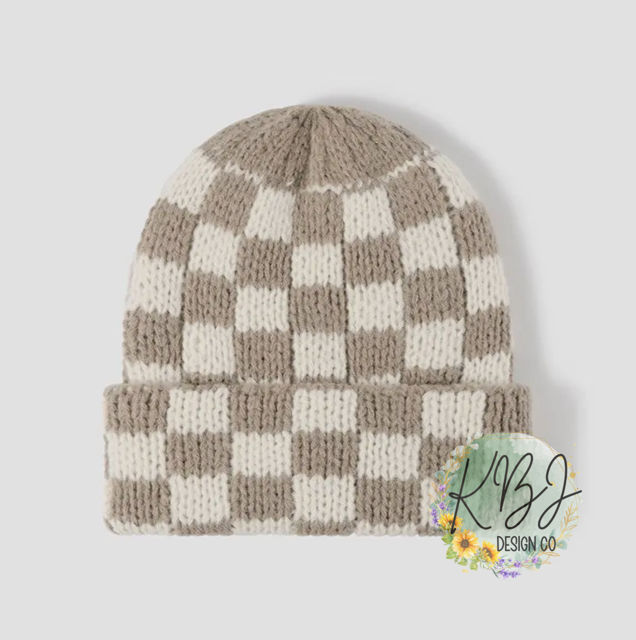 Checker Soft Plush Beanie