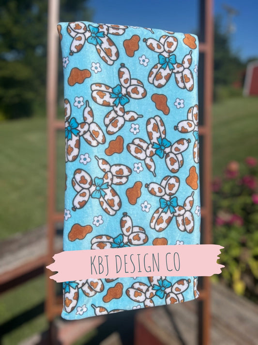 Balloon Dog Cow Blanket
