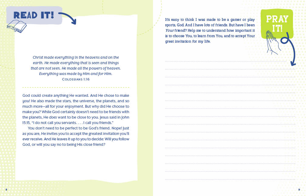 Read It! Pray It! Write It! Draw It! Do It! (Pre-Teen Boys)