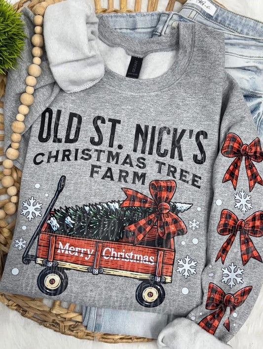 Old St Nick’s Sweatshirt with Sleeve Design