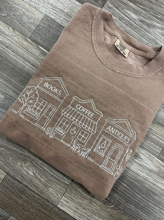 Books Coffee Antiques - Embroidered Semi-Custom