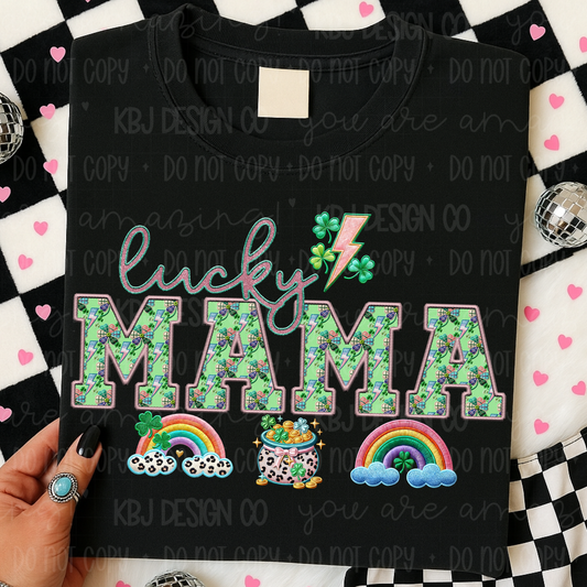 Lucky Mama Green Clovers