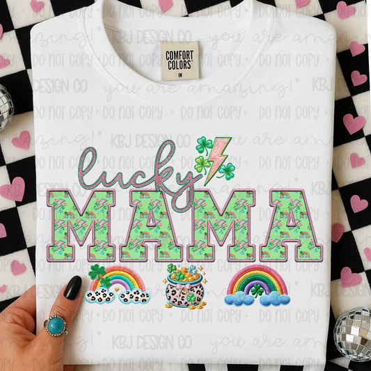 Lucky Mama Green Rainbows