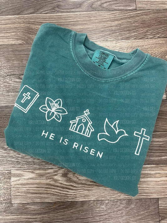 He is Risen - Embroidered