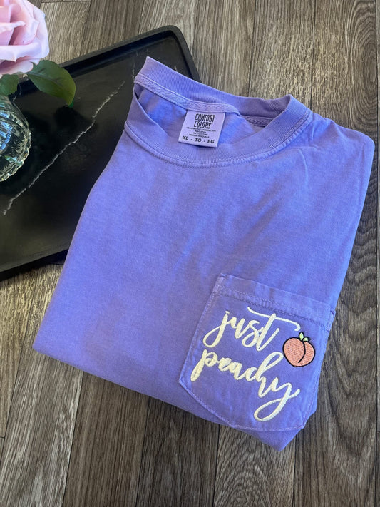 Just Peachy - Embroidered