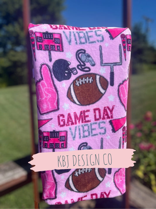 Pink Game Day Football Blanket