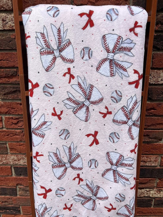 Baseball Bows Blanket