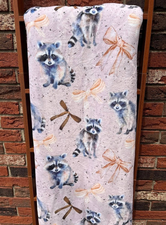 Raccoon & Bows Blanket
