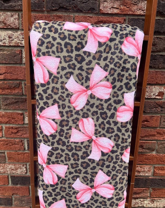 Leopard & Bows Blanket