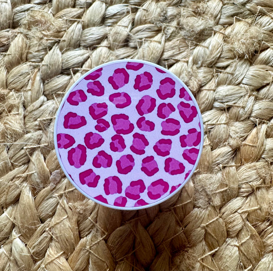 Pink Leopard Phone Grip