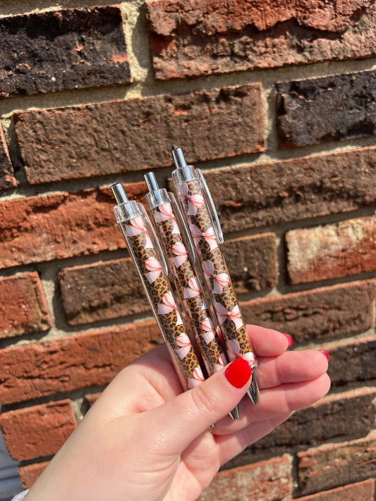 Coquette Cheetah Bows Pen