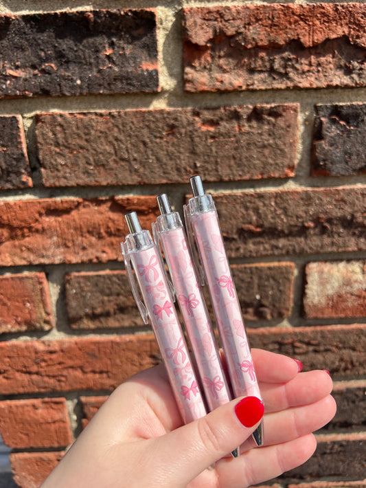 Coquette Pink Bows Pen