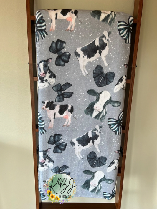Coquette Black Cow Blanket